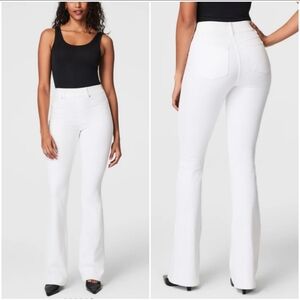 Spanx Women's White Flare High Rise  Pull On Jeans Size Medium